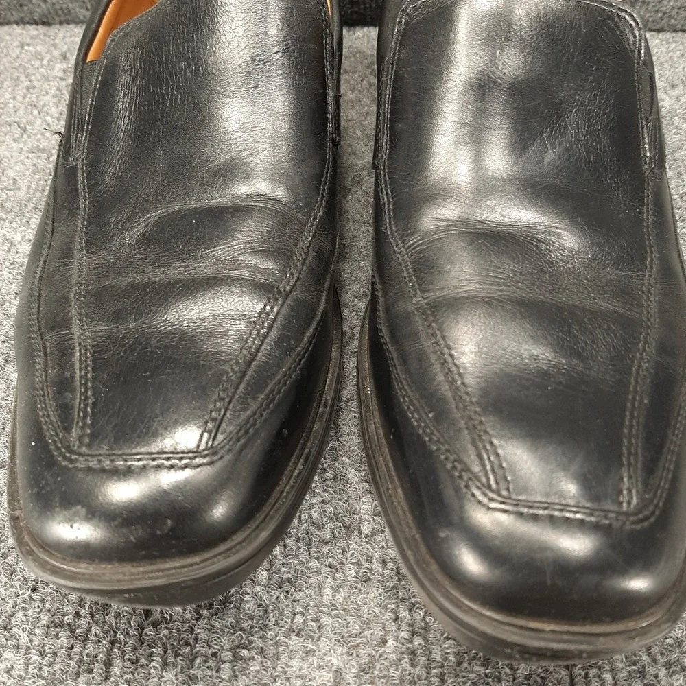 Mens Clarks Collection Size 9.5 Ultimate Comfort Black Leather Slip On Loafers